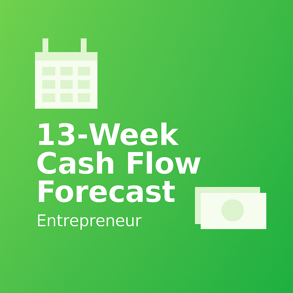 Entrepreneur 13-Week Cash Flow Forecast