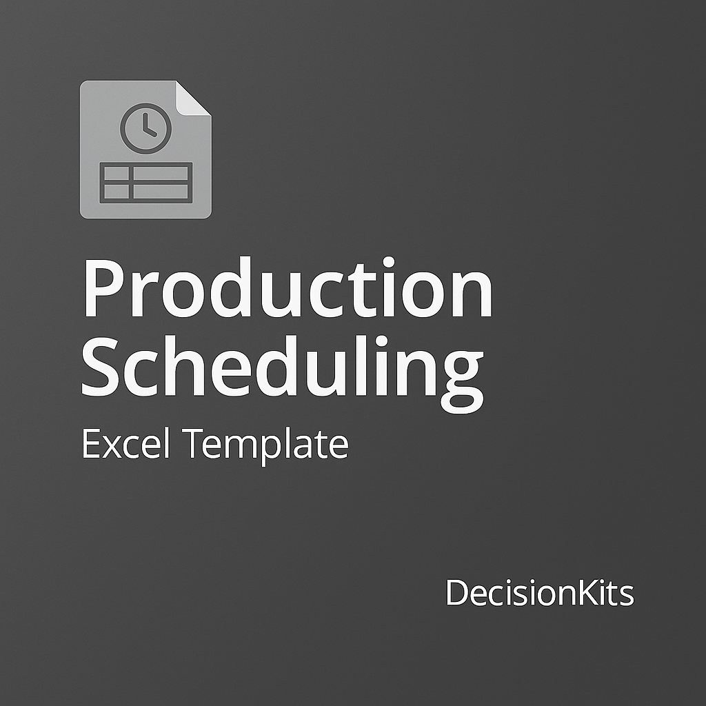 Production Scheduling (Weekly & Monthly) — Excel Template