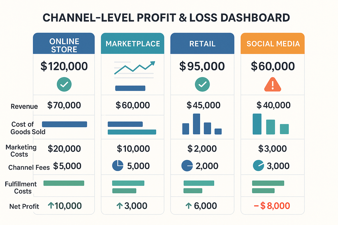 channel-level profit & loss dashboard