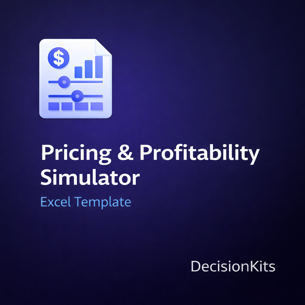 Pricing & Profitability Excel Template | CFO Financial Tools – DecisionKits