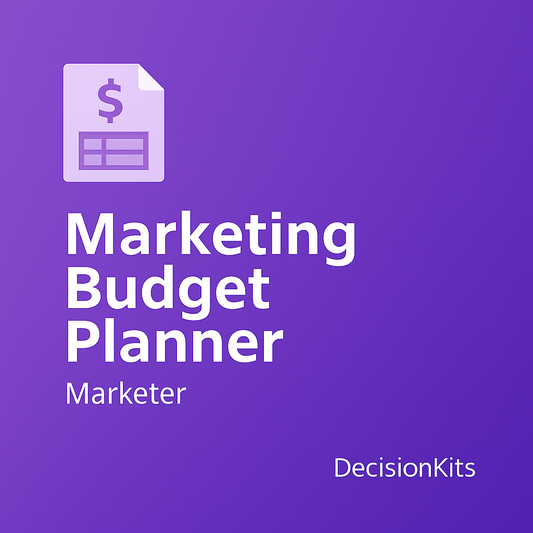 Marketing Budget Planner - 12-Month Spend & ROI Model