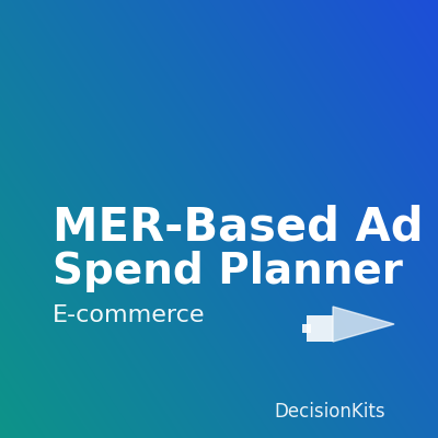 MER-Based Ad Spend Planner