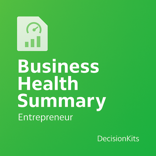 Business Health Summary – CEO Roll-Up Dashboard
