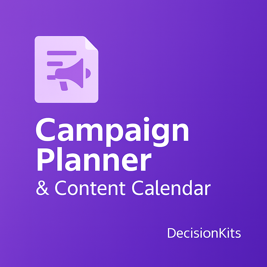 Campaign Planner & Content Calendar