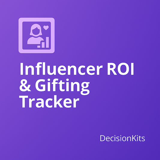 Influencer ROI & Gifting Tracker — Excel Template