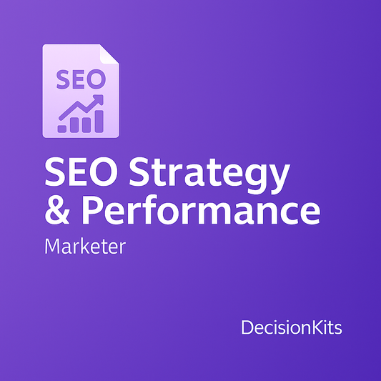 SEO Strategy & Performance Sheet — Excel Template