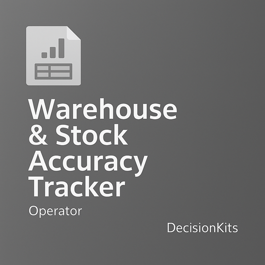 Warehouse & Stock Accuracy Tracker — Excel Template