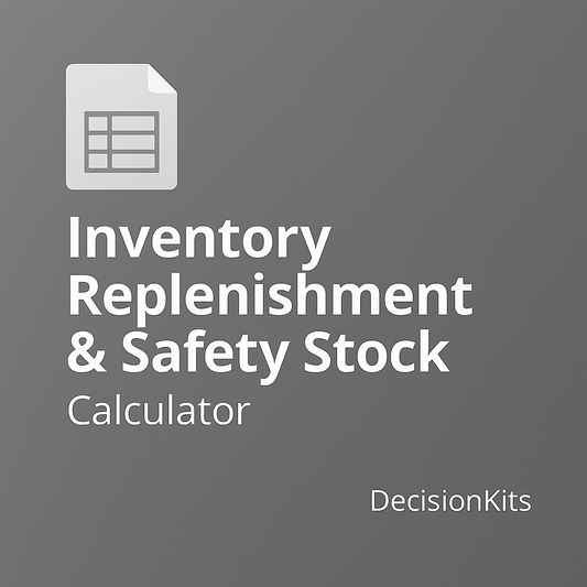 Inventory Replenishment & Safety Stock Calculator — Excel Template