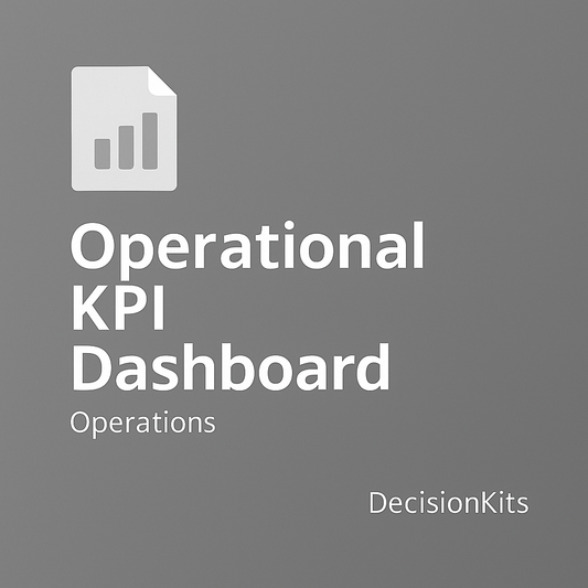 Operational KPI Dashboard — Excel Template