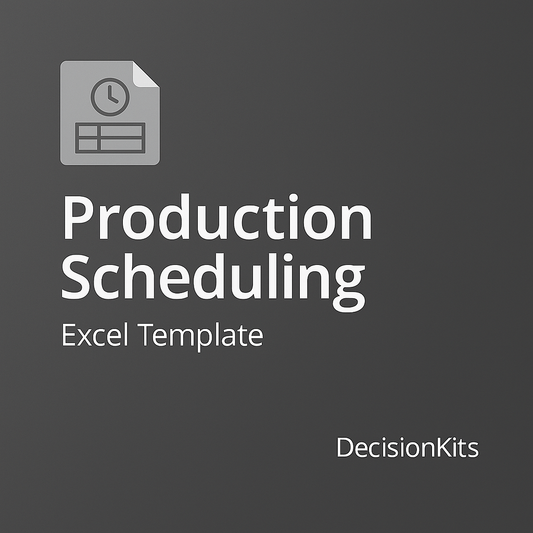 Production Scheduling (Weekly & Monthly) — Excel Template