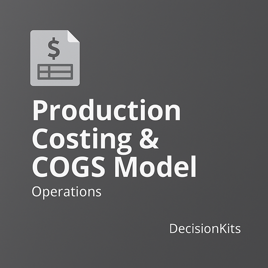 Production Costing & COGS Model — Excel Template