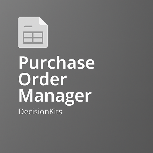 Purchase Order Manager & Lead Time Tracker — Excel Template