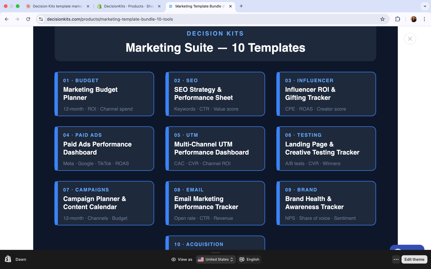 E-Commerce Bundle Full 10 Templates