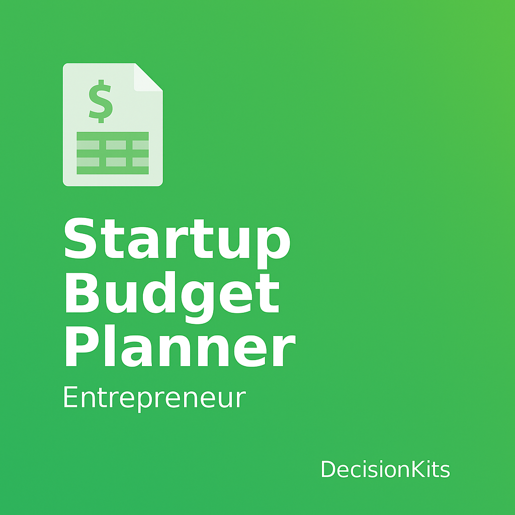 Startup Budget Planner for Entrepreneurs