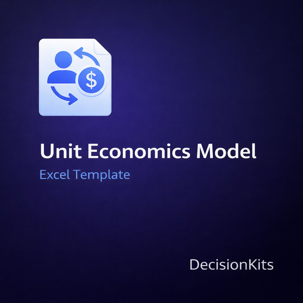 Unit Economics Excel Template (CAC, LTV, Payback) | CFO Tools ...